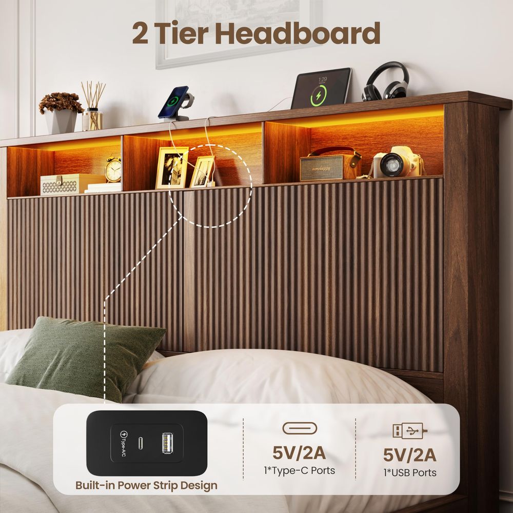 King Size Bed Frame and Headbo - King Size Bed Frame With Storage Drawers review and price