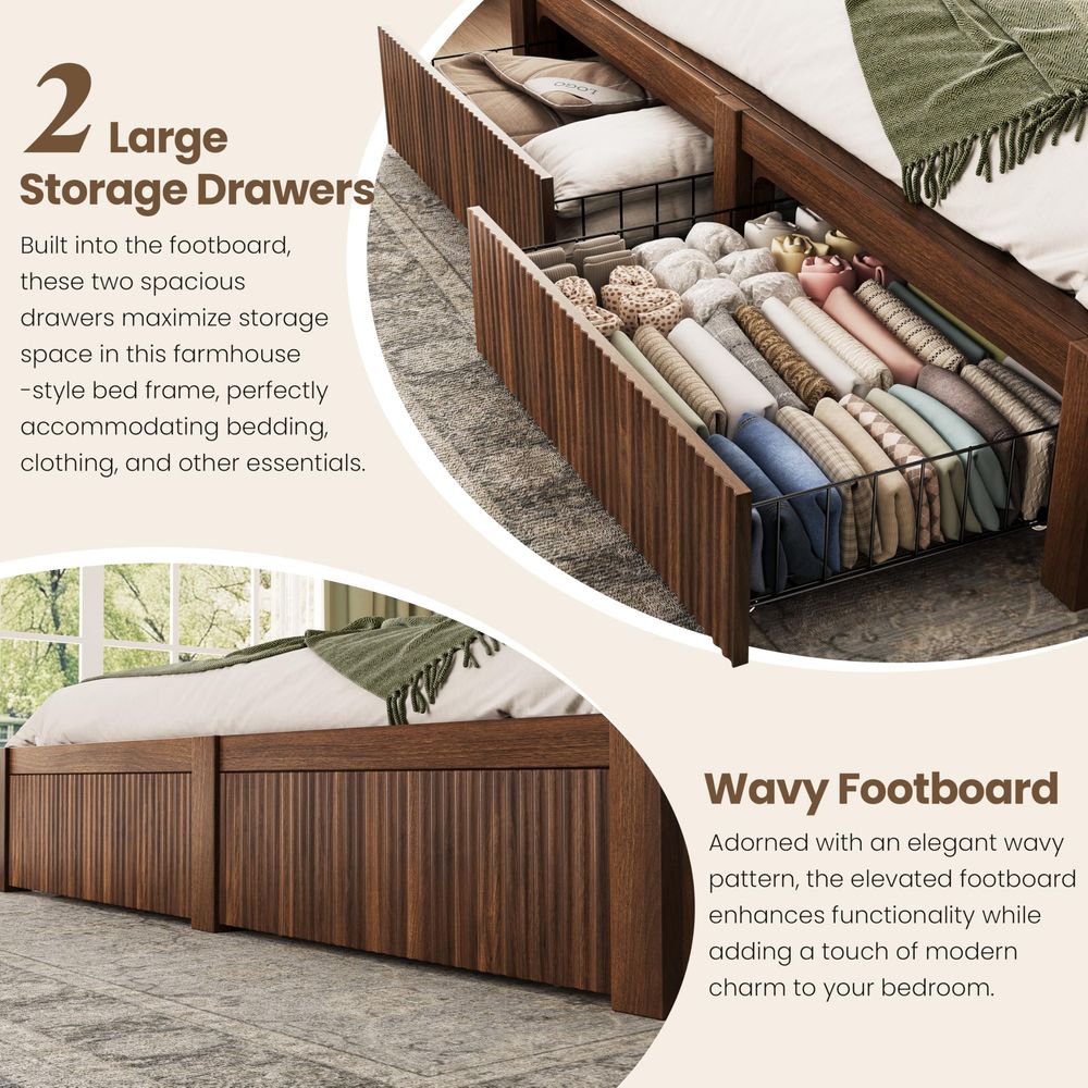 King Size Bed Frame and Headbo - King Size Bed Frame With Storage Drawers review and price