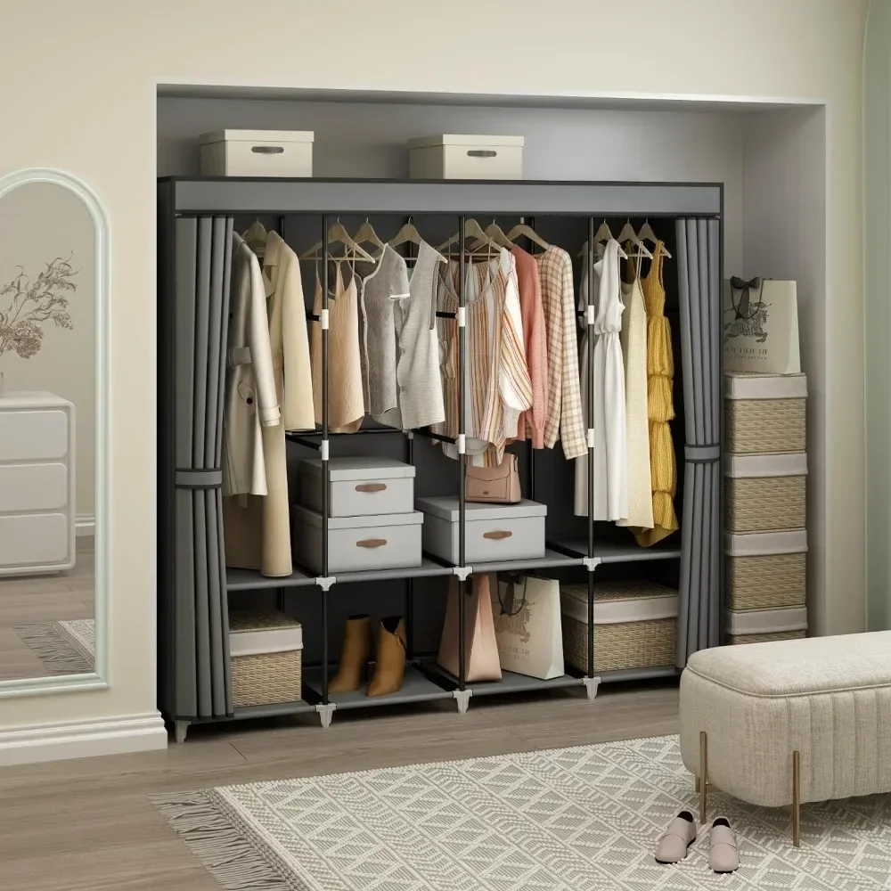 &67 Inch Portable Closet Wardr - Wardrobe Closet Portable Fabric Cover review and price
