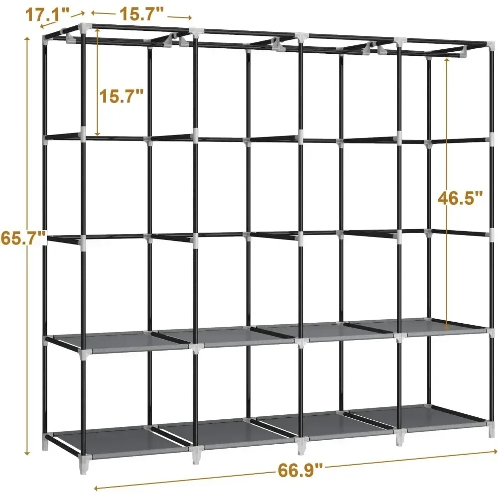 &67 Inch Portable Closet Wardr - Wardrobe Closet Portable Fabric Cover review and price