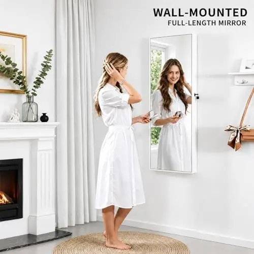 with Full Length Mirror, 6 Aut - Full Length Mirror Jewelry Armoire review and price