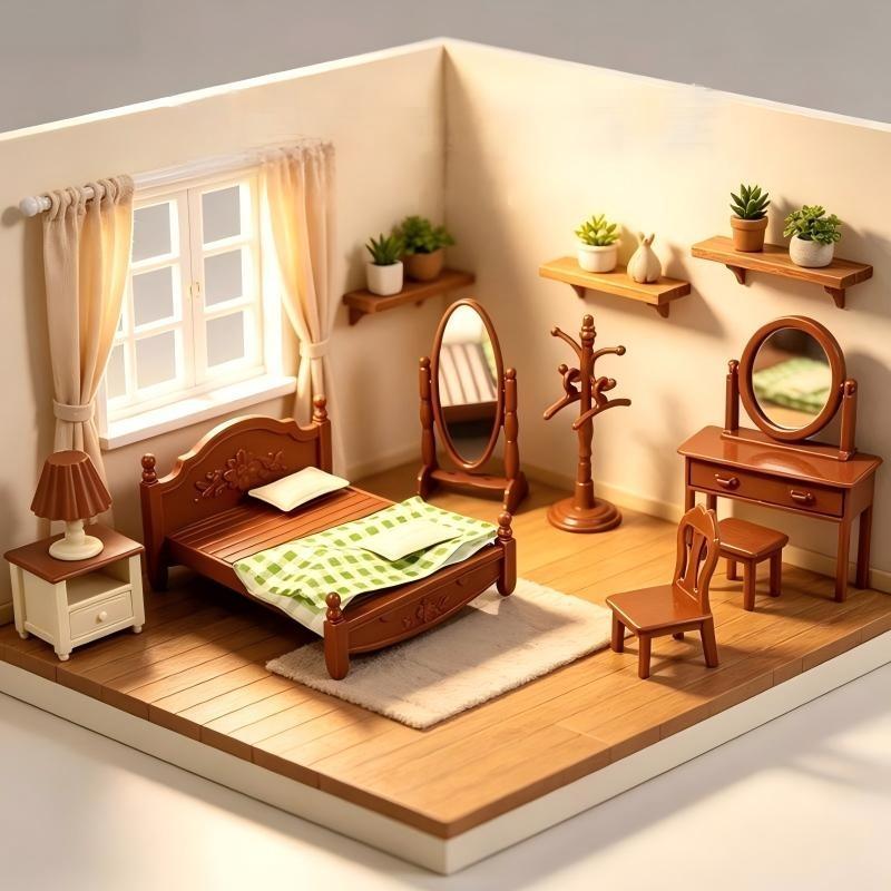 New Doll House Miniature Furni - Bedroom Furniture review and price