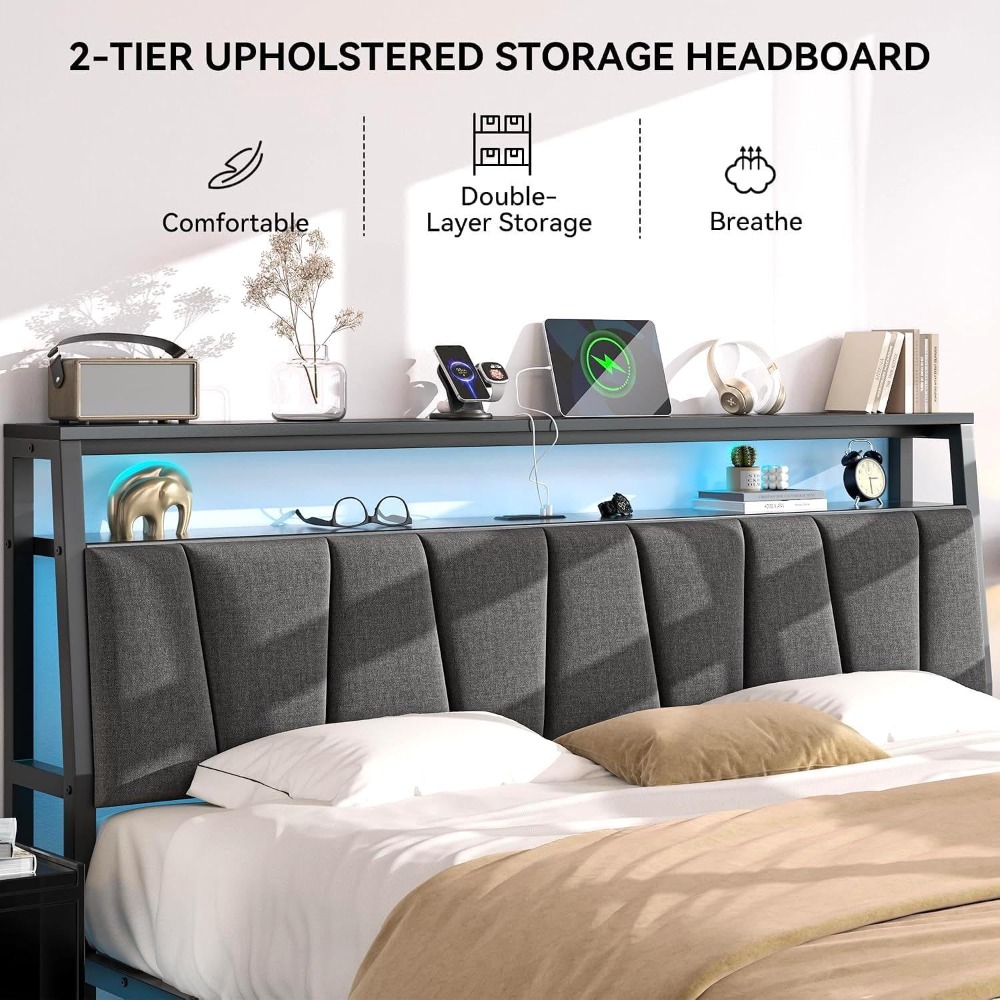 King Size Bed Frame with Stora - King Size Bed Frame With Storage Drawers review and price