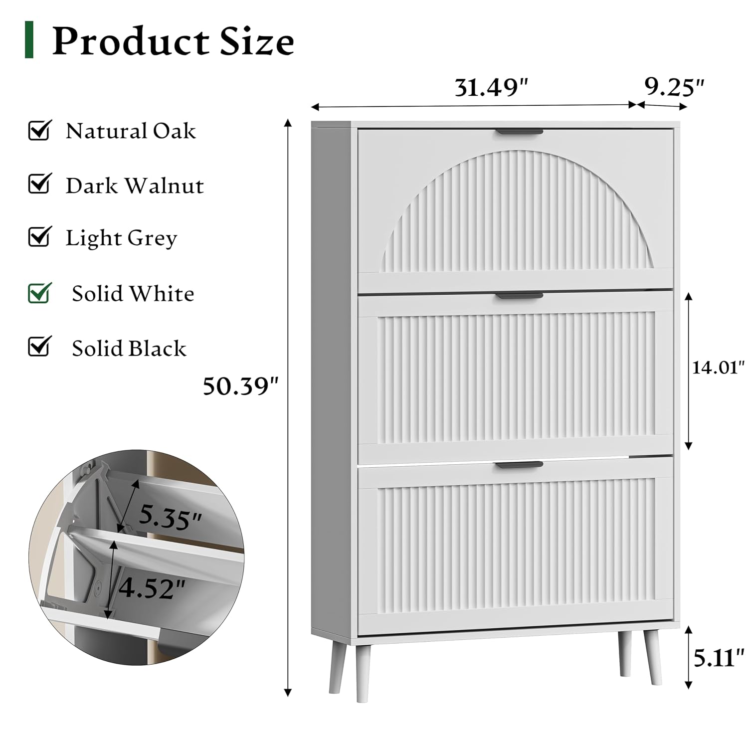 Shoe Cabinet 3 Flip Drawers, 5 - Shoe Rack Cabinet Narrow Entryway review and price