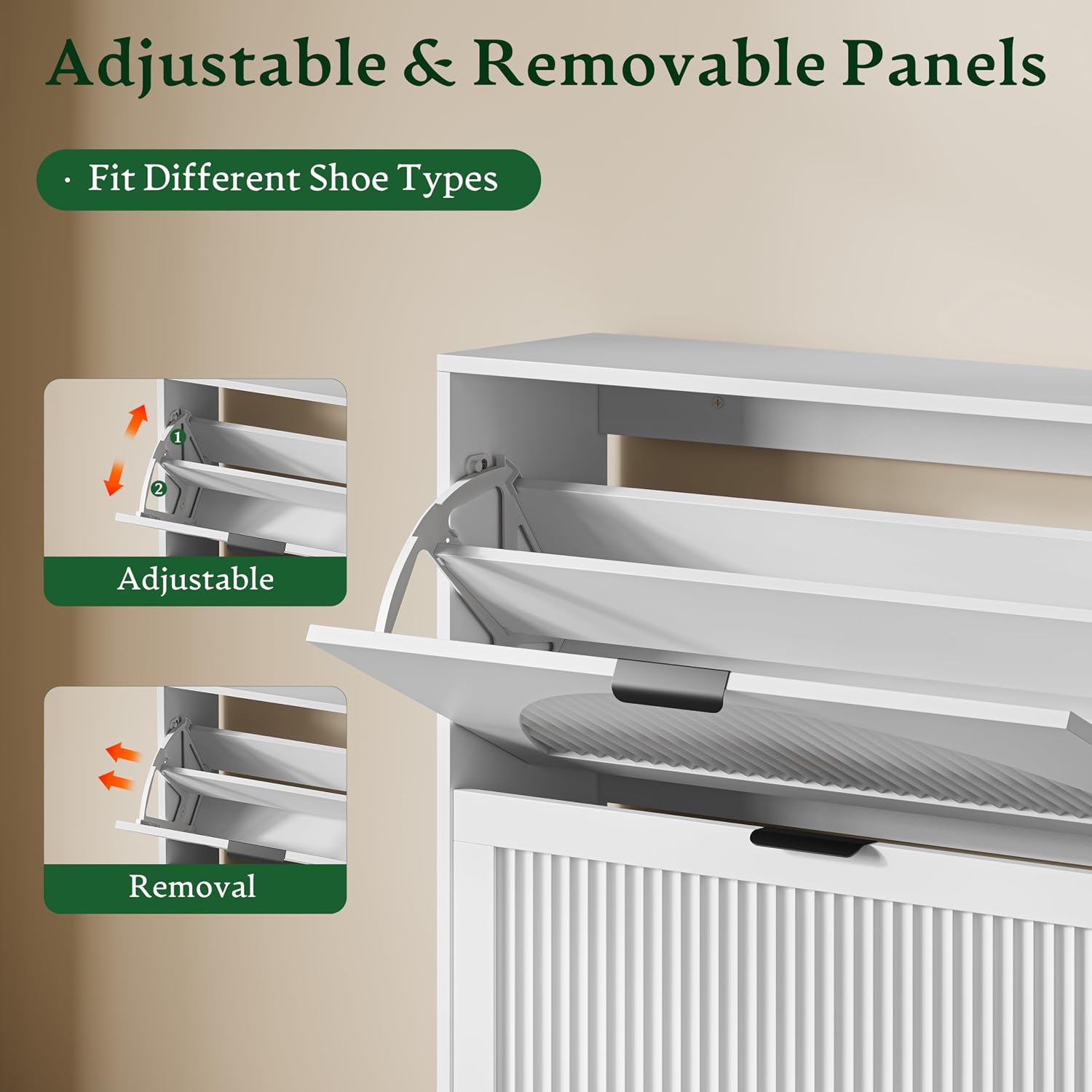 Shoe Cabinet 3 Flip Drawers, 5 - Shoe Rack Cabinet Narrow Entryway review and price