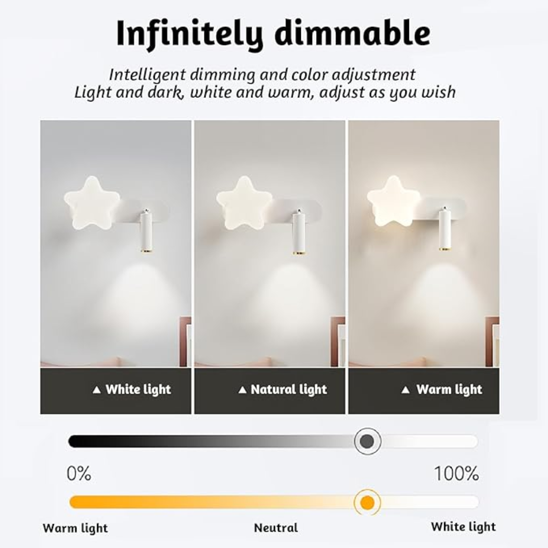 LED Dimmable Wall Lamp Childre - Floating Nightstand With Led Light review and price