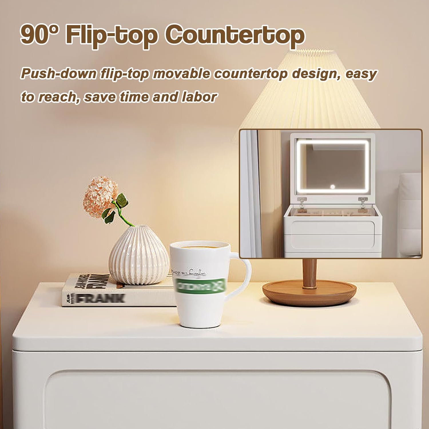 3 in 1 Vanity Desk with Mirror - Dressing Table Vanity With Lighted Mirror review and price