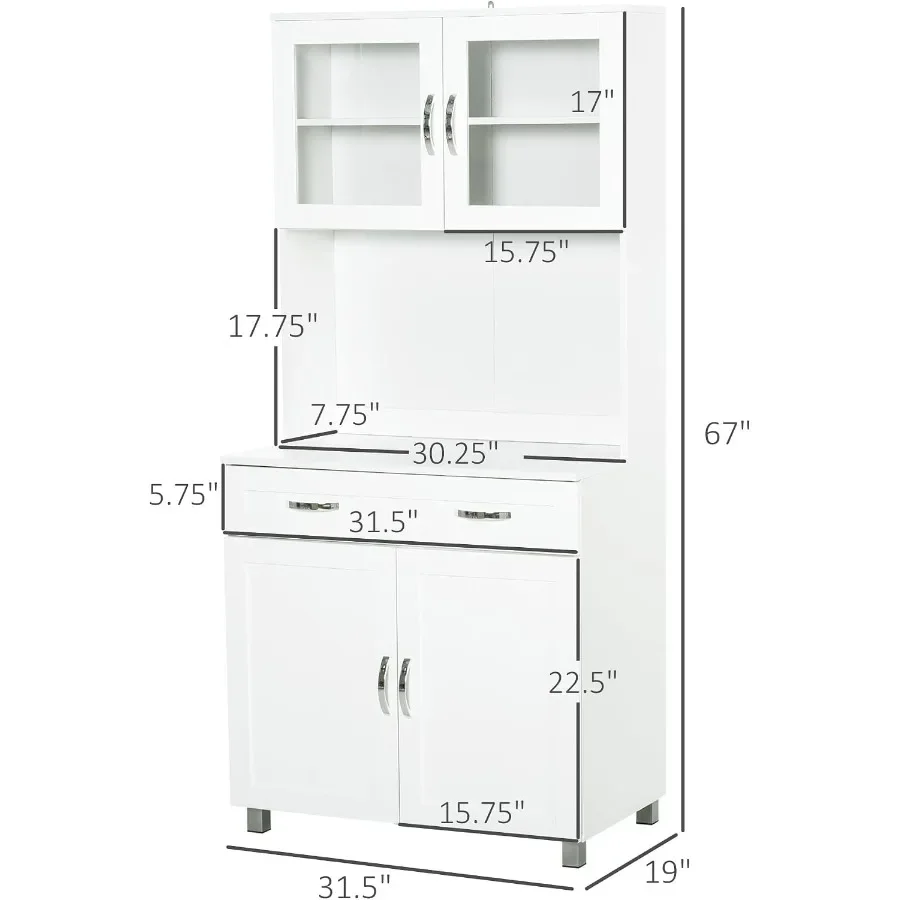 67 Pantry Cabinet Kitchen Hutc - Storage review and price