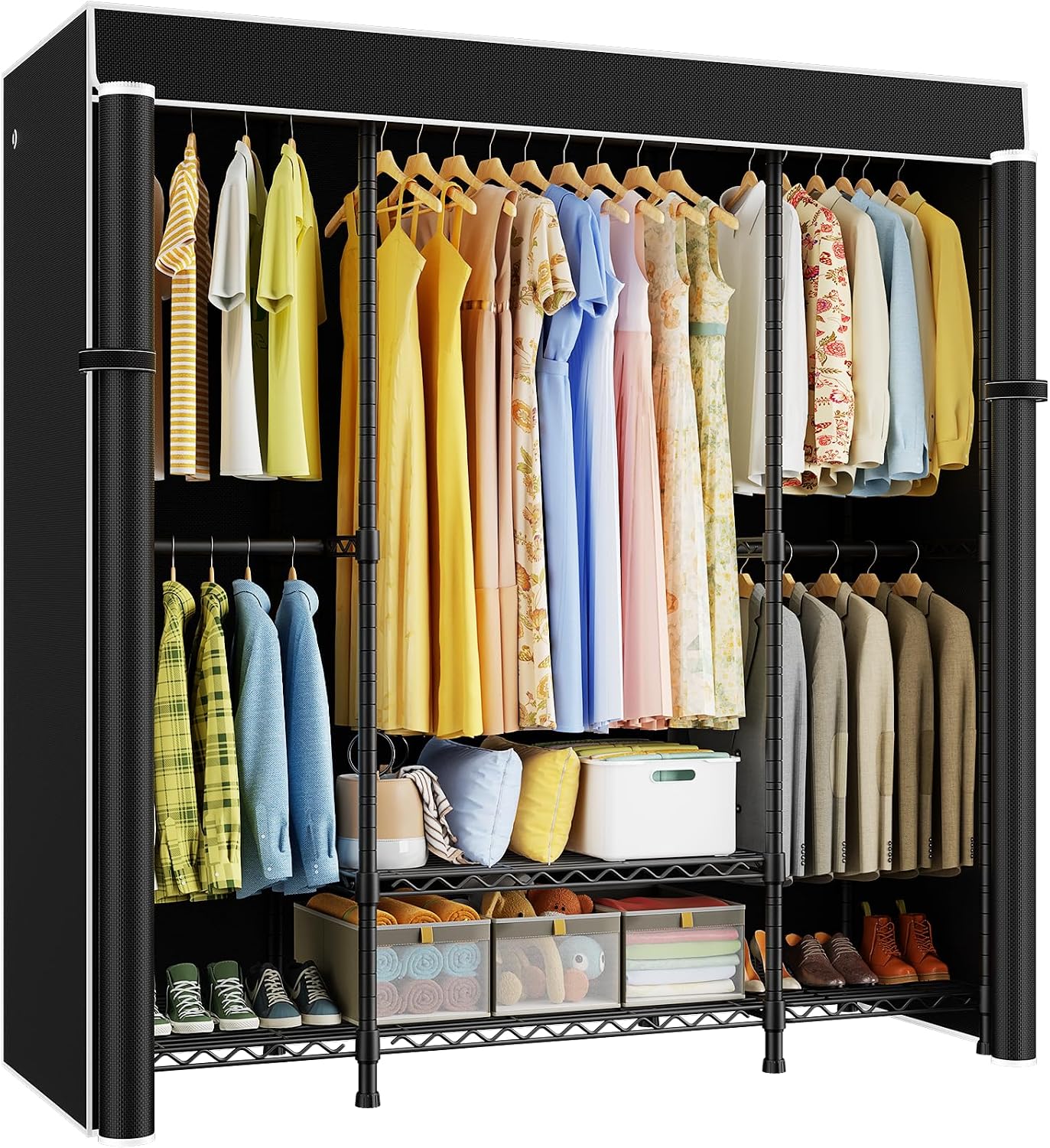 E3C Heavy Duty Portable Closet - Wardrobe Closet Portable Fabric Cover review and price
