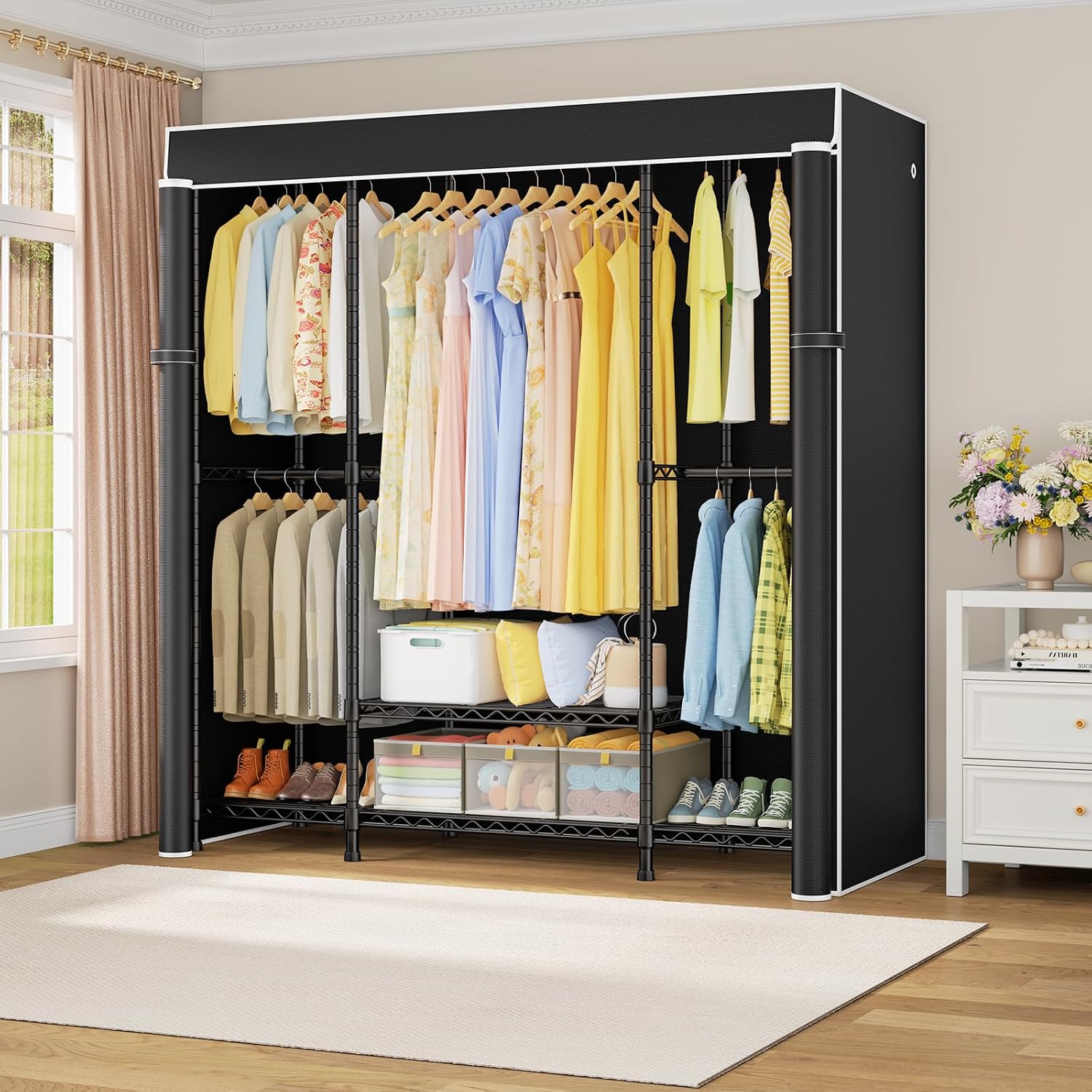 E3C Heavy Duty Portable Closet - Wardrobe Closet Portable Fabric Cover review and price