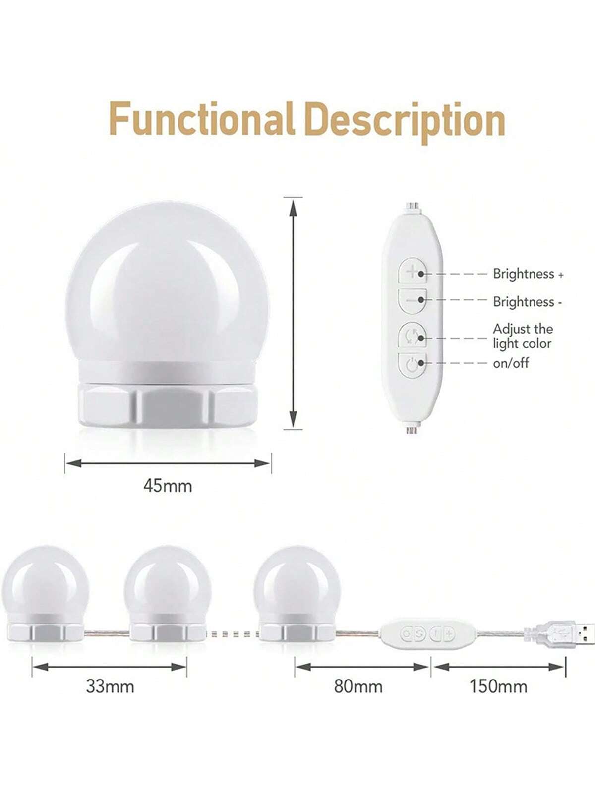 New Detachable Bulbs Professio - Dressing Table Vanity With Lighted Mirror review and price